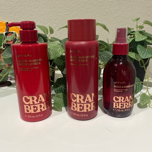 New❤️Pink Cranberry Body Care 3 Piece set!